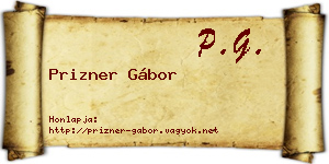 Prizner Gábor névjegykártya